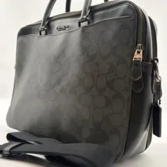 極美品COACH コーチ F79974 シグネチャー 2WAY ブリーフケース