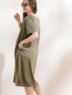 マタニティVネックワンピース