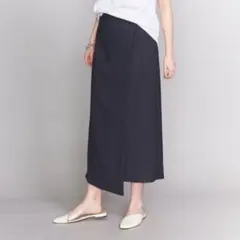 BEAUTY&YOUTH　リネンライクラップスカート　－ウォッシャブル－のサムネイル
