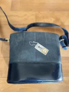 【Hamano】濱野皮革工藝　紺のショルダーバッグ
