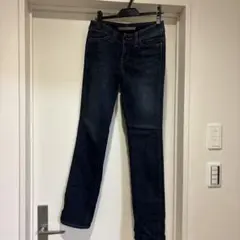 ダークブルー ストレートデニム