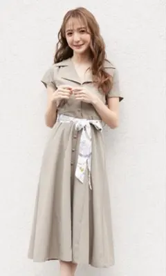 MIIA シャツワンピース　ベルト付き