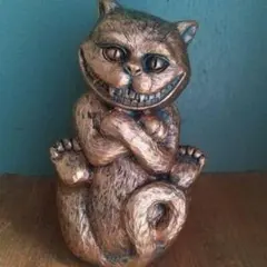 新品　不思議の国のアリス　チェシャ猫ブロンズ調オーナメントガーデン置物インテリア