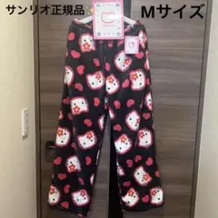 正規品✨レア　ハローキティ カオハナ 総柄　ルームパンツ　サンリオ　黒　M