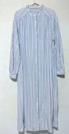 【coen】ストライプ 長袖シャツ　ロングシャツ　シャツワンピース