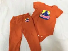 X-LARGE オレンジロンパース　セットアップ