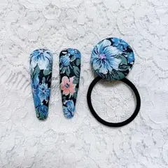 【現品限り】くるみボタンヘアゴム くるみパッチンピン No.540