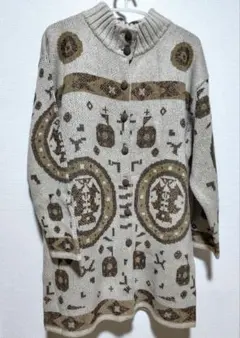 民族柄、ネイティブ柄　ゆったりニットジャケット　カーディガン☆本日限定値下げ！