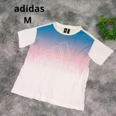 アディダス adidas グラデーション Tシャツ 【M】 ホワイト メンズ