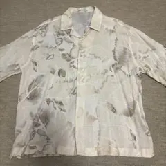 ZARA ザラ 総柄 半袖シャツ オープンカラー メンズ