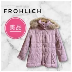 週末セール‼️【超美品】フロリッチ フード付ダウンジャケット ピンク ラクーン