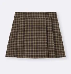 GU サイドプリーツチェックスコート Mサイズ