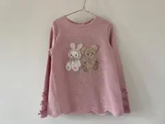 ☆mezzo piano☆ くまうさ 長袖カットソー130cm