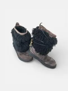 UGG ムートンブーツ ブラウン/ブラック Y2Kグランジ 激レア品