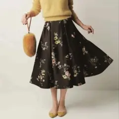 Mystrada フレアフラワースカートのサムネイル