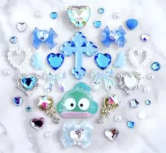 ネイルパーツ まとめ売り かわいい ブルー キラキラ ストーン パール 169