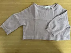 ever closet 100 長袖ワッフルTシャツ ラベンダー