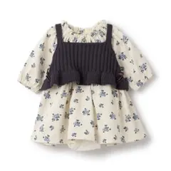 花柄ワンピースビスチェセット