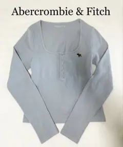 アバクロンビー & フィッチ 長袖 リブ カットソー シャツ ヘンリーネック M