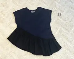 美品♡ルフトローブ フランドル アシメ ギャザー プリーツカットソー 38のサムネイル