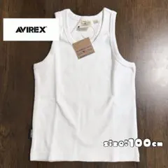 AVIREX アビレックス　キッズ タンクトップ　100cm 白　コットン　新品のサムネイル