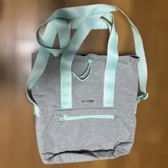 adidas neo トートバッグ グレー/ミント エコバッグ