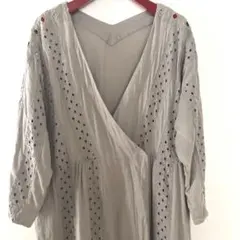 チャオパニックティピー　ワンピース　カシュクールデザイン　インド綿