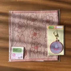 ミッフィー タイトーくじ E賞ハンドタオル F賞ワッペンキーホルダー セット