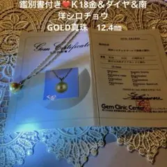 極美品 真科研鑑別Ocean Blue 特大 黒蝶ケシ真珠 金魚ブローチ K18
