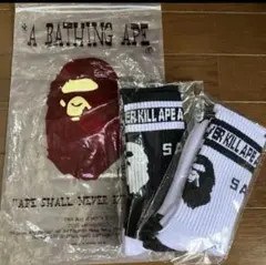 A BATHING APE × SAINT Mxxxxxxx ソックス2足セット