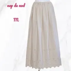 新品✨ノップドゥノッド 刺繍 ロングスカート ウエストゴム (M) リネン混のサムネイル