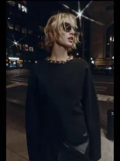 ZARA ボールネックニットセーター