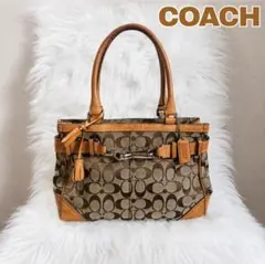 COACH M05N-8K06 シグネチャー トートバッグ 茶のサムネイル