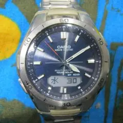 CASIO 電波 ソーラー WVA-M640 WAVE CEPTOR 濃紺