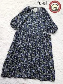 美品　ドラッグストアーズ　フーアイ　花柄　ロングワンピース