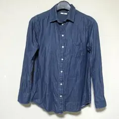 UNIQLO デニムブルー 長袖シャツ レディース Lサイズ
