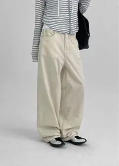 blackup サニーサマーコットンワイドパンツ クリームsのサムネイル