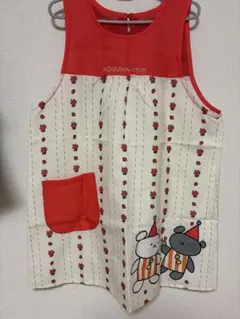 学研 こぐまちゃん いちご柄エプロン