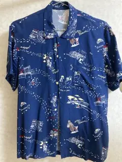 Porter Classic アロハシャツ　M ネイビーのサムネイル