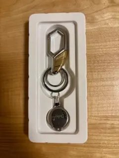 【在庫処分】カラビナ キーホルダー シルバー リール付き