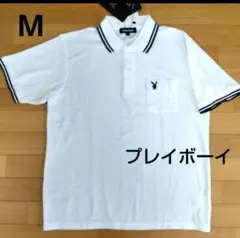 M プレイボーイ 新品 半袖ポロシャツ ゴルフウェア メンズ ホワイトのサムネイル