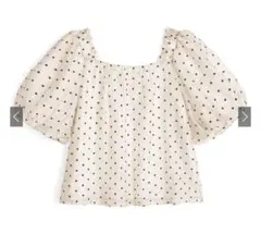 GRL グレイル　ドット柄シアーバルーンスリーブ