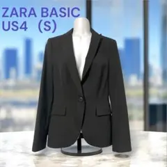S1207❤️ ZARA BASIC テーラードジャケット　US4 S ブラック