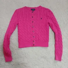 Ralph Lauren　ラルフローレン ケーブルニット　カーディガン ピンク