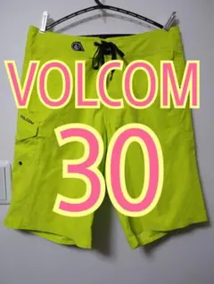 値下げ ☆ VOLCOM 水着 サーフパンツ 30 蛍光イエローのサムネイル