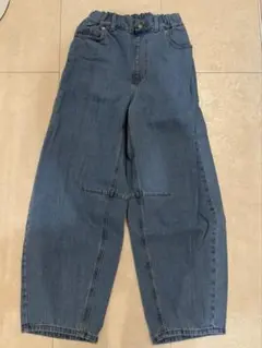 GU バレルジーンズパンツ　150 ラインストーン