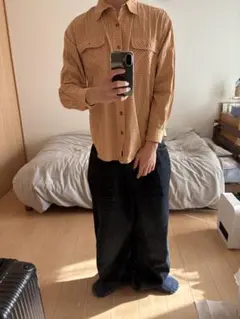 短丈 長袖チェックシャツ cityboy 古着長袖シャツ