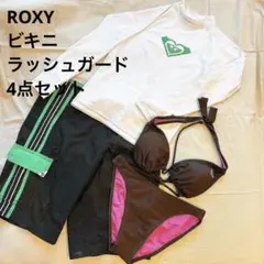 No42 ROXY ビキニ Mサイズ ラッシュガード上下 Sサイズ 4点セットのサムネイル