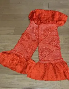 帯揚げ 絞り 朱色