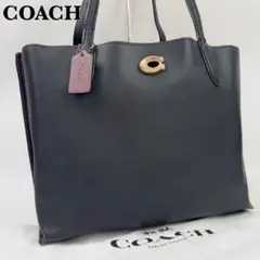 COACH コーチ トートバッグ ウィロウ C金具 ブラック レザー C0689
